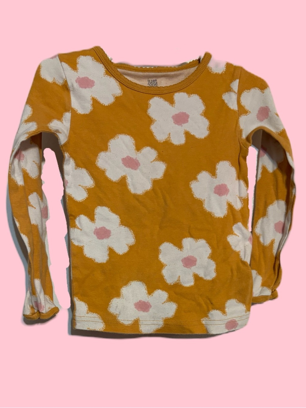 Just One You by Carter's Mustard Floral Long Sleeve Tee
